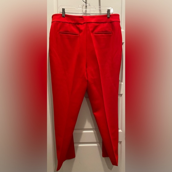 Vince Camuto Bi-Stretch Crepe Pintuck Skinny Pants in Red - Size 14 (NWT) - Picture 7 of 11